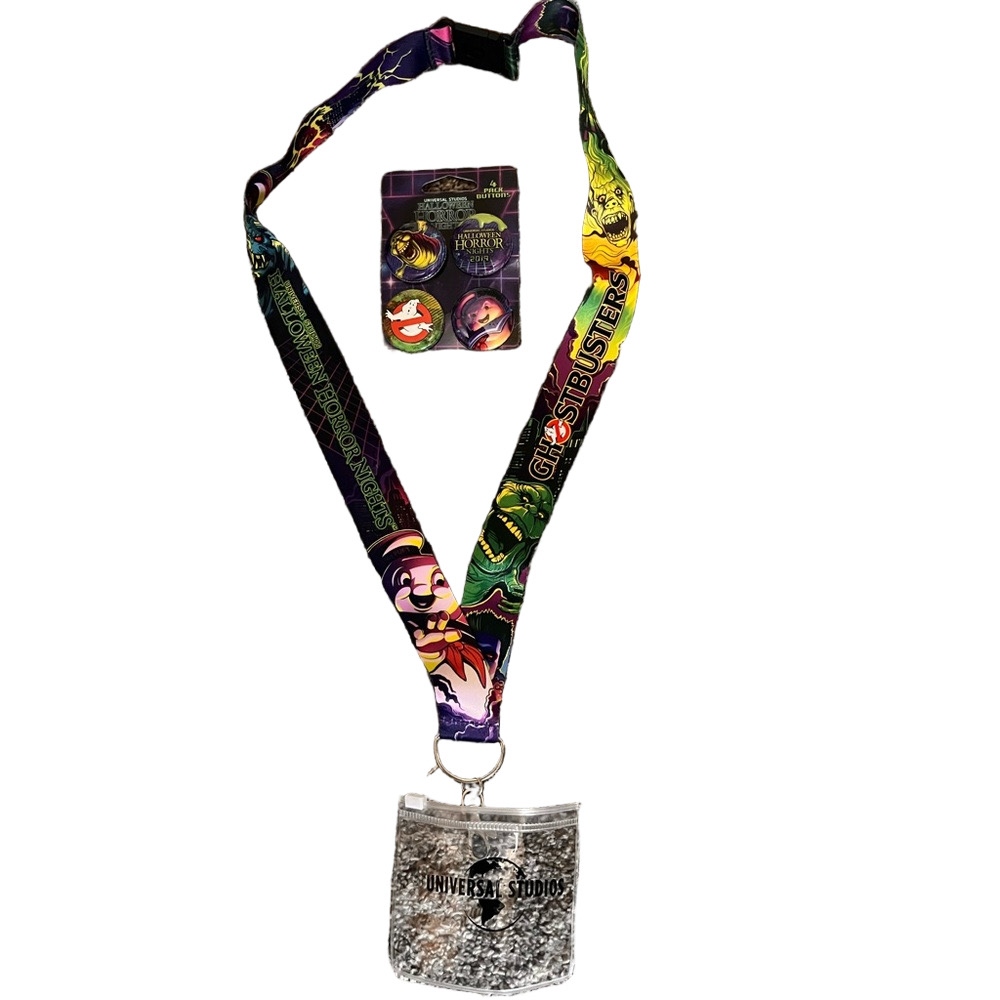 Universal Studios Florida Halloween Horror Nights 2019 Buttons Lanyard HHN